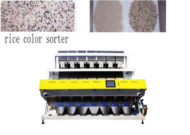 Intelligent CCD White Rice Color Sorter 448 Channels With 7 Ton Per Hour Capacity