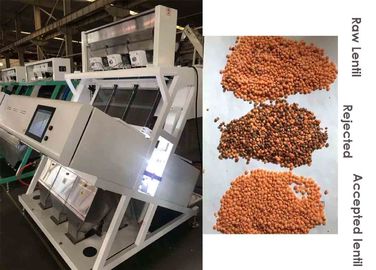 3 Chutes Grain Sorting Machine 99.99% Accuracy 1.5 Ton/H Capacity For Red Lentils