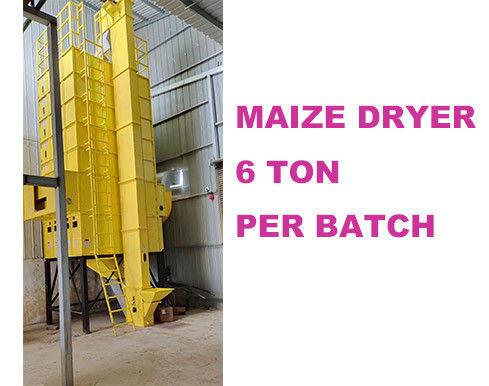 6 Ton Per Batch Diesel Burner Mixed Flow Dryer For Small Farmers