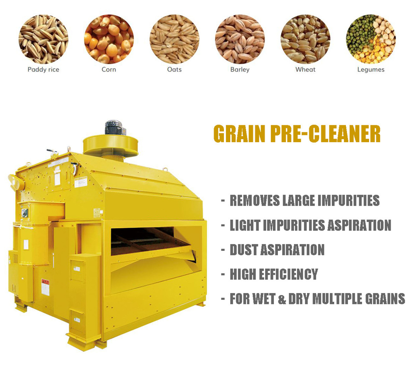 Large Impurities Grain Pre Cleaner With Dust And Light Impurities Aspiration