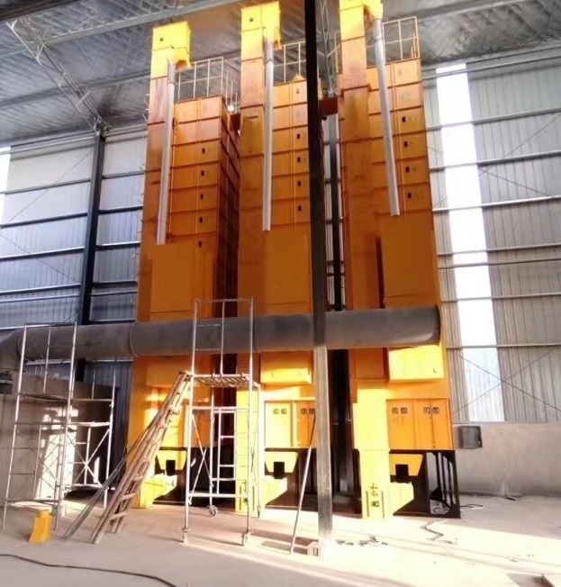 120 Tons Batch Type Low Temperature Circulating Rice Paddy Grain Dryer With Husk Furnace