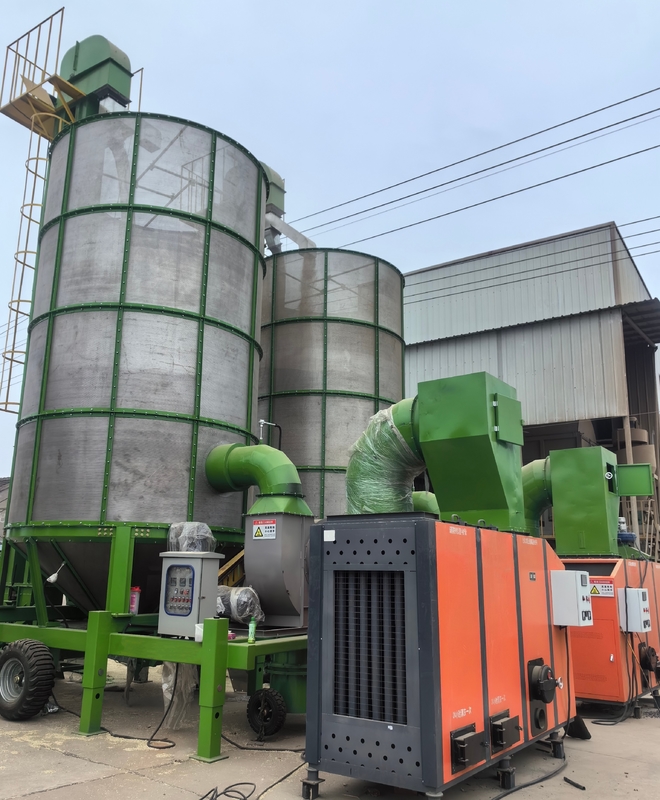120 Ton Per Day Mobile Corn Dryer With Biomass Pellets As Fuel