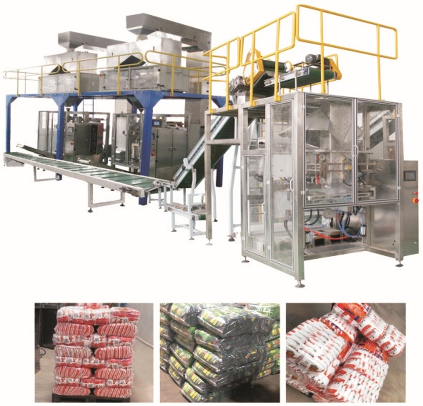 Automatic Rice Sugar Grain Packing And Wrapping Machine For 500~5000g Sachet Products