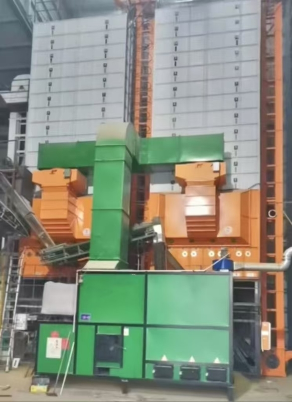 High Efficiency 2 Sets 30 Ton Per Batch Grain Dryer Machine With  Biomass Furnace