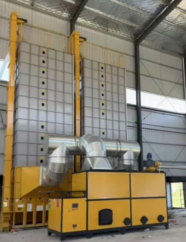 2 Sets 30 Ton Per Batch Grain Dryer Machine With 600,000 Kcal/h Biomass Furnace