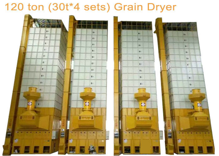 4 Sets 30 Ton Per Batch Grain Dryer Machine With Totally 120 Ton Capacity