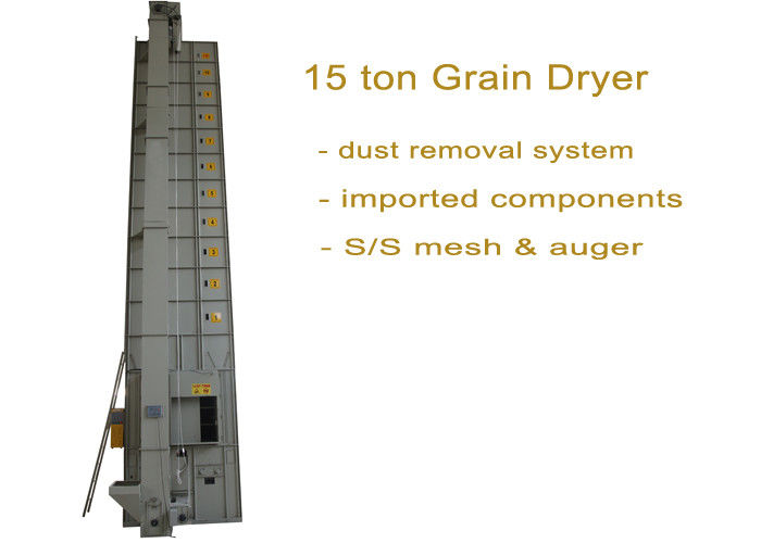 Simple Operation Wheat Dryer Machine 15 Ton Per Batch With Imported Components