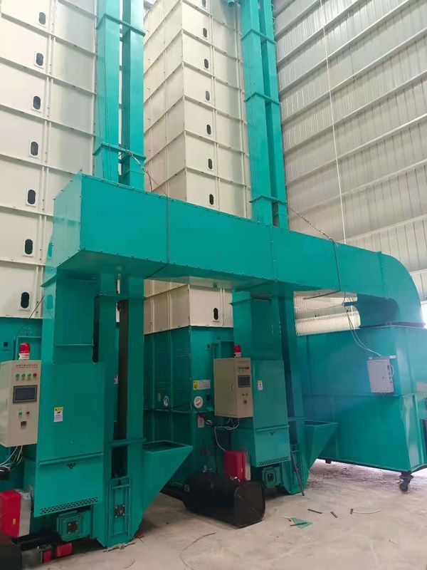2 Sets 15 Ton Per Batch Rice Dryer With One Husk Furnace And Diesel Burner