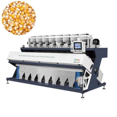 8-Chute High-Resolution Cereal Grain Color Sorter, Capacity for Corn, Wheat, Rice & Legumes.