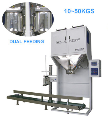 50 KGS Double Hopper Semi Automatic Packing Machine 600bags/H